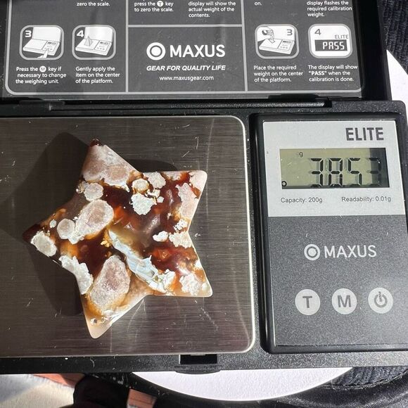 Flower Agate Star‎ Carving (1) - Picture 7 of 8